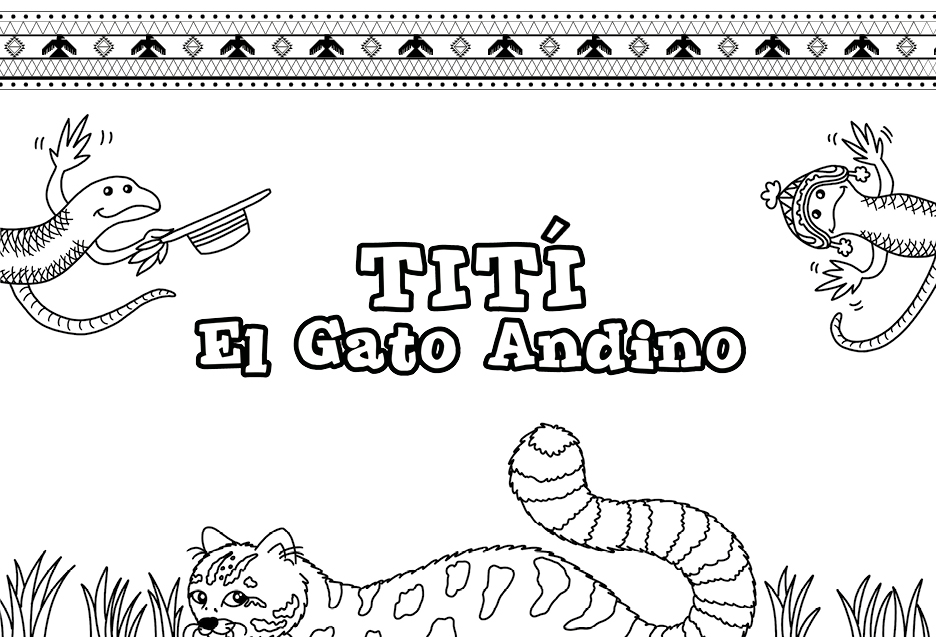 Tití el Gato Andino para colorear - Imagen 2
